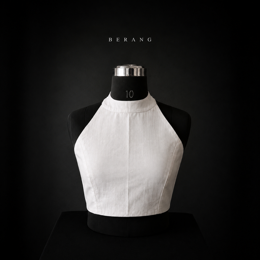 White Halter Edit Blouse